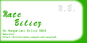 mate bilicz business card