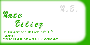 mate bilicz business card